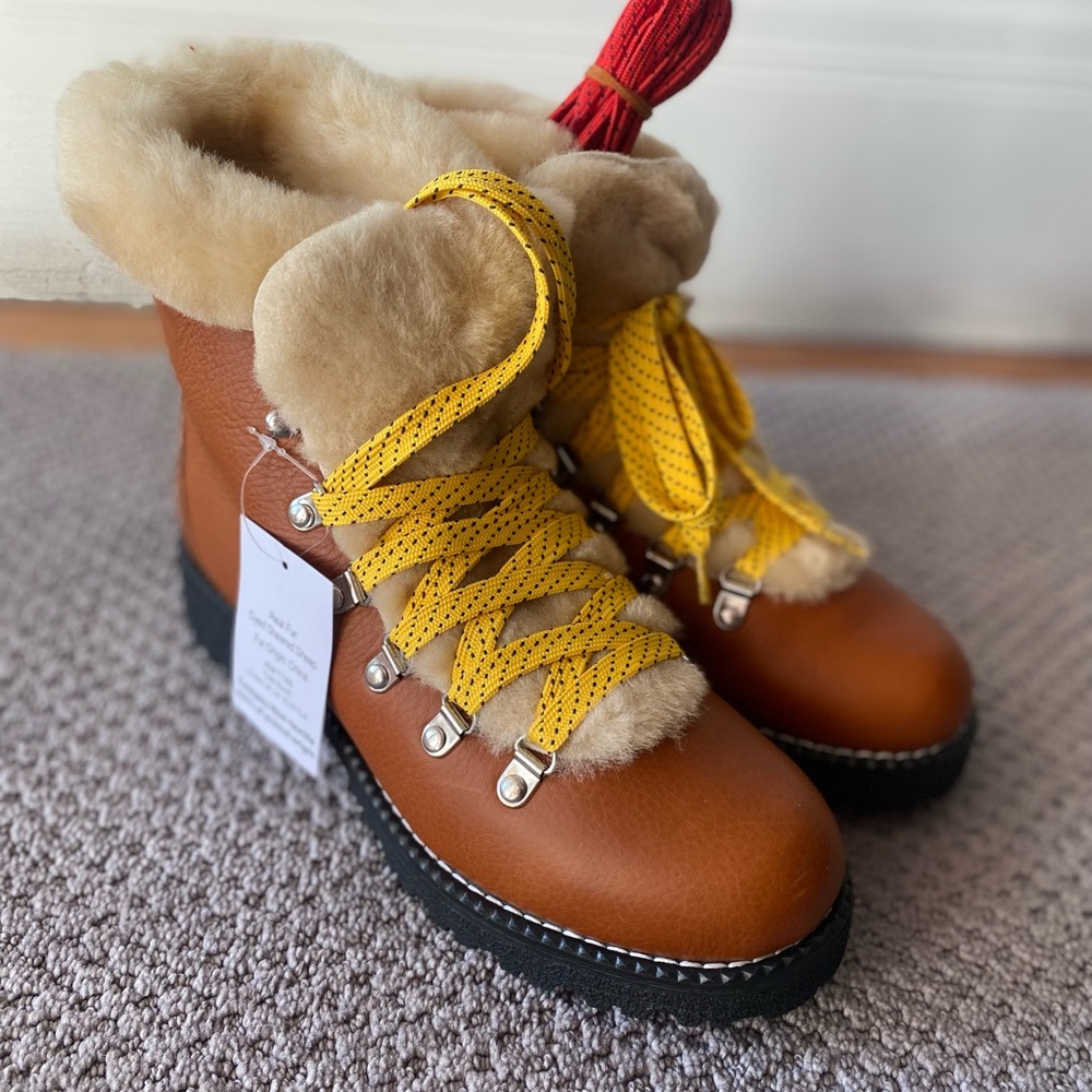 New in box jcrew Nordic boots warm sepia